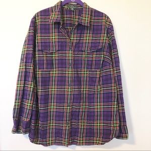 Ralph Lauren Purple Plaid Button Up Shirt